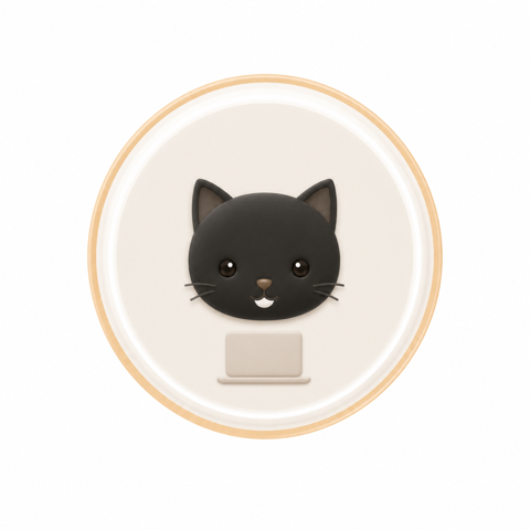 Programmer cat medallion
